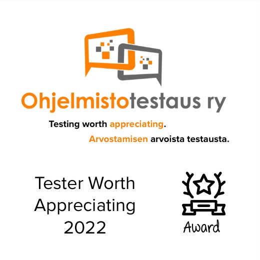 Tester Worth Appreciating 2022 by Ohjelmistotestaus ry